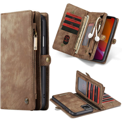 CASEME Apple iPhone 11 Vintage Portemonnee Hoesje - Brown - Casebump