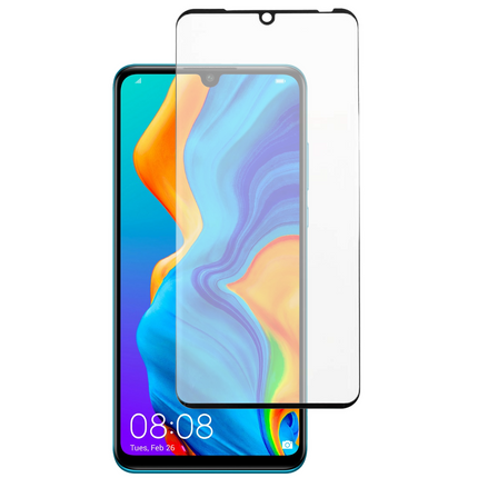 Huawei P30 Lite Full Cover Tempered Glass -  Screenprotector - Black - Casebump