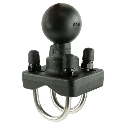 RAM Double U-Bolt Ball Base Mount - RAM-235U (C Size) - Casebump