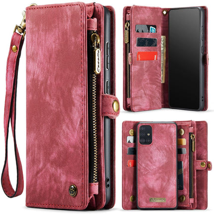 CASEME Samsung Galaxy A51 Vintage Portemonnee Hoesje - Red - Casebump