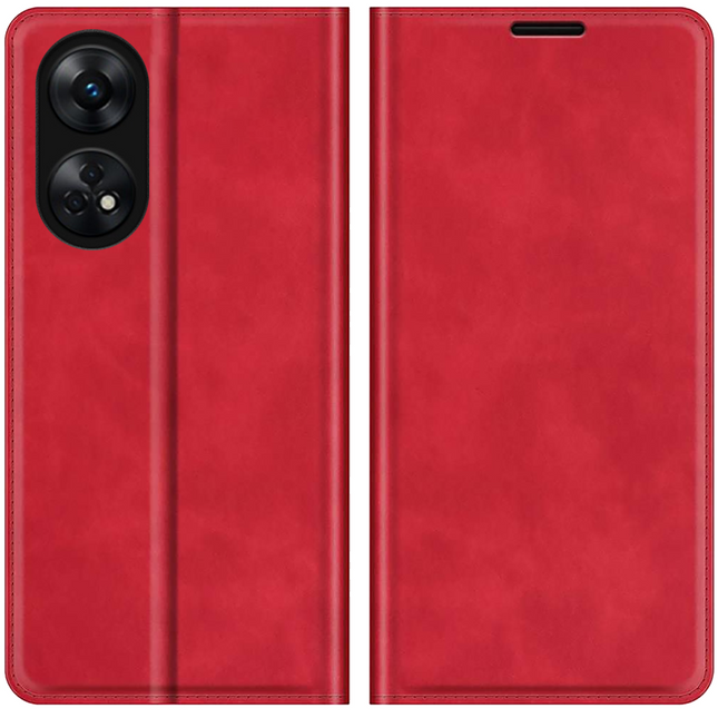 Oppo Reno8 T 4G Magnetic Wallet Case - Red - Casebump