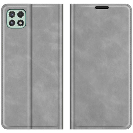 Samsung Galaxy A22 5G Wallet Case Magnetic - Grey - Casebump