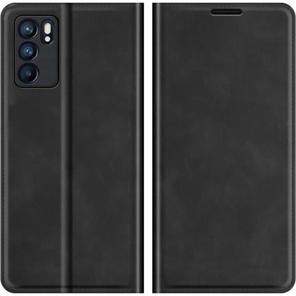 Oppo Reno6 5G Wallet Case Magnetic - Black - Casebump