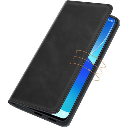 Oppo Reno6 5G Wallet Case Magnetic - Black - Casebump