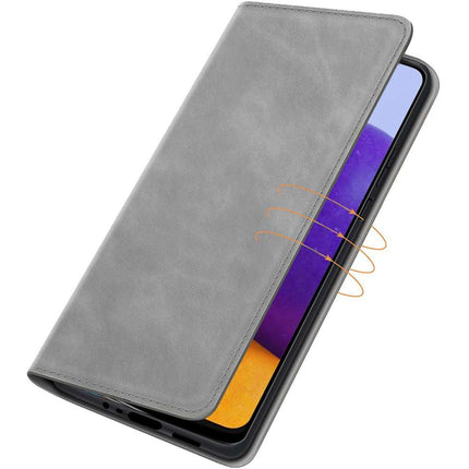 Samsung Galaxy A22 5G Wallet Case Magnetic - Grey - Casebump