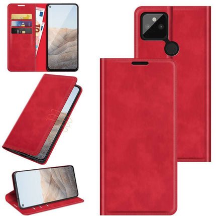 Google Pixel 5a Wallet Case Magnetic - Red - Casebump