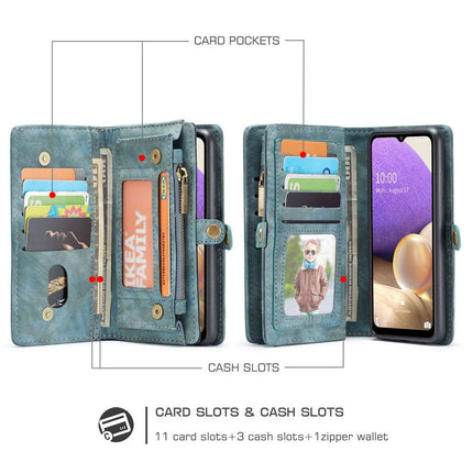 CASEME Samsung Galaxy A32 5G Vintage Portemonnee Hoesje - Blue - Casebump