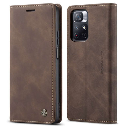 CASEME Xiaomi Poco M4 Pro 5G Retro Wallet Case - Coffee - Casebump