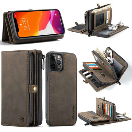 CASEME iPhone 13 Pro Max Luxe Multi Portemonnee Hoesje - Brown - Casebump