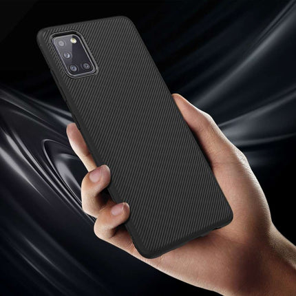 Texture TPU Samsung Galaxy A31 Case (Black) - Casebump