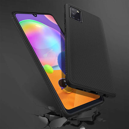 Texture TPU Samsung Galaxy A31 Case (Black) - Casebump