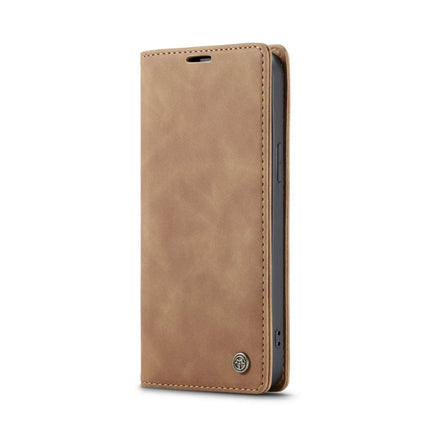 CASEME iPhone 14 Plus Retro Wallet Case - Brown - Casebump