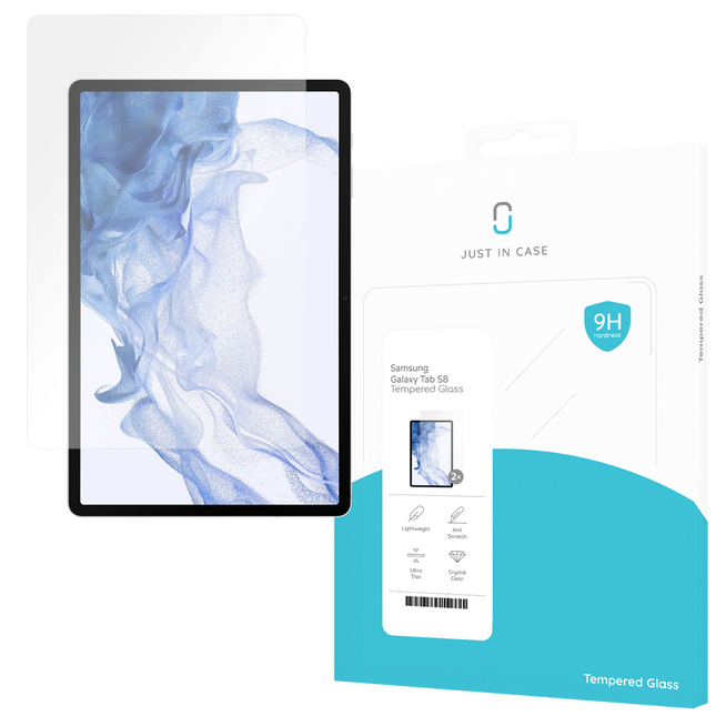 Samsung Galaxy Tab S8 Tempered Glass -  Screenprotector - 2 Pack - Casebump