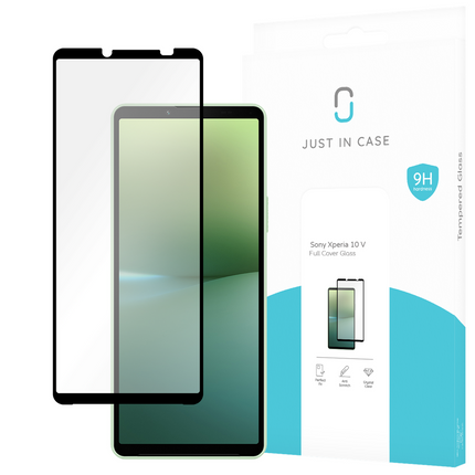 Sony Xperia 10 V Full Cover Tempered Glass -  Screenprotector - Black - Casebump