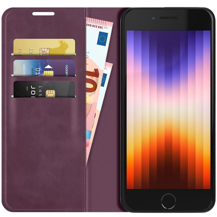 Apple iPhone SE 2020/2022 Wallet Case Magnetic - Purple - Casebump