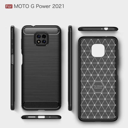 Rugged TPU Motorola Moto G Power 2021 Case (Black) - Casebump