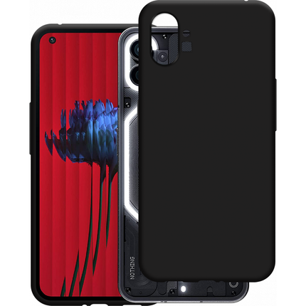 Nothing Phone (1) Soft TPU Case with Strap - (Black) - Casebump