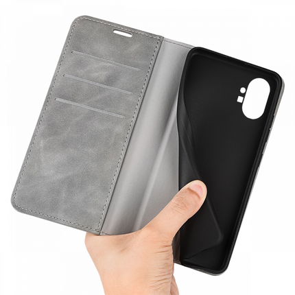 Nothing Phone (1) Wallet Case Magnetic - Grey - Casebump