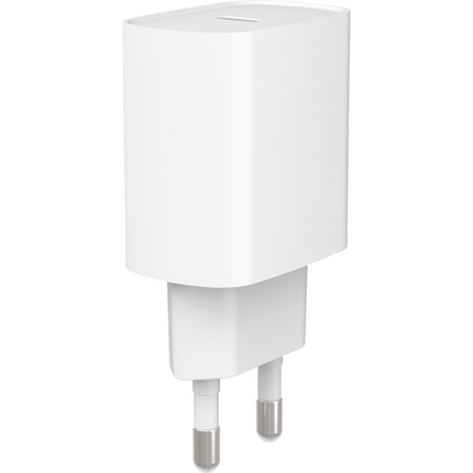 Essential USB-C PD Charger (20W) White + Essential USB-C PD Cable (150cm) White - Casebump