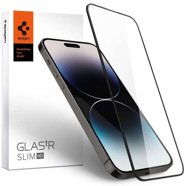 Spigen Screenprotector Full Cover Glass Apple iPhone 14 Pro Black AGL05221 - Casebump