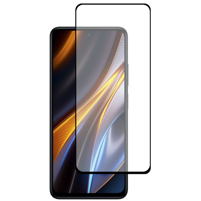 Full Cover Screenprotector Xiaomi Poco X4 GT Tempered Glass - black - Casebump