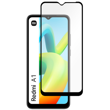 Full Cover Screenprotector Xiaomi Redmi A1 Tempered Glass - black - Casebump