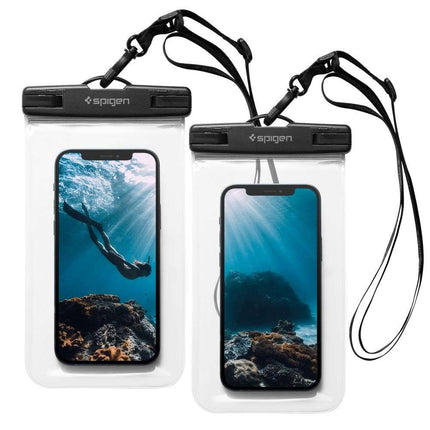 Spigen A601 Universeel Waterdicht hoesje - Transparant 2-Pack - Casebump