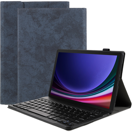 Samsung Galaxy Tab S9 - Premium Bluetooth Keyboard Cover Azerty Blue - Casebump