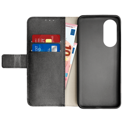 Oppo A98 5G Classic Wallet Case - Black - Casebump