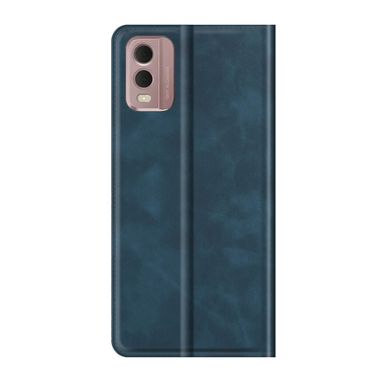 Nokia C32 Magnetic Wallet Case - Blue - Casebump