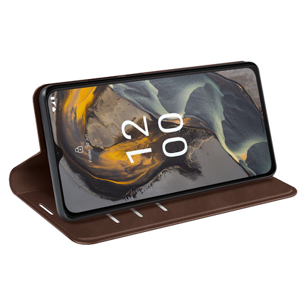 Nokia G22 Magnetic Wallet Case - Brown - Casebump